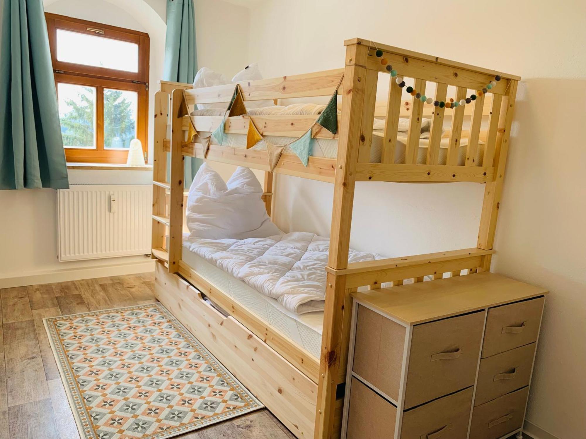 Am Schloss Wolkenstein, 86M2, 3Br, Babybett, Office Exterior foto